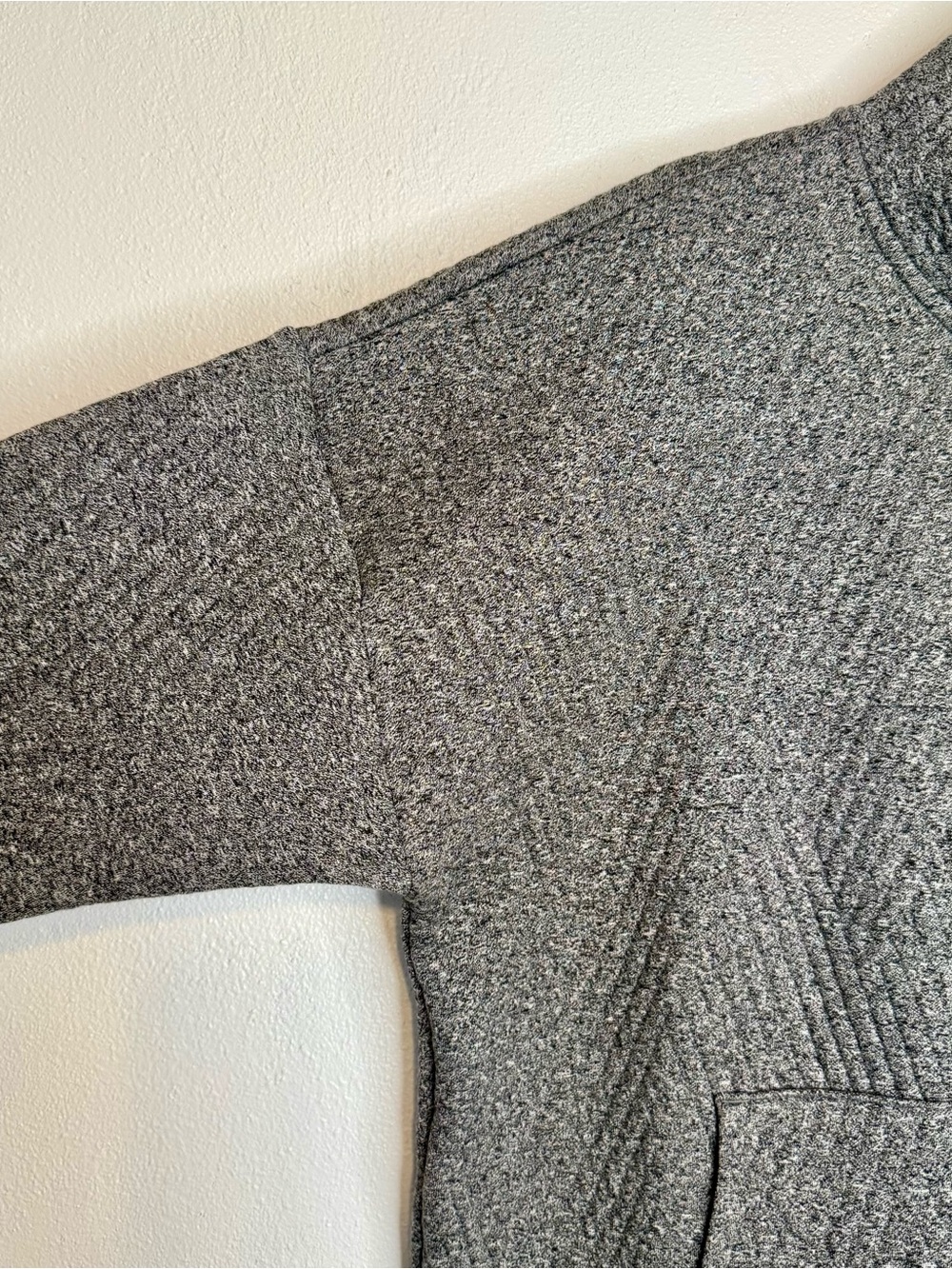 GapFit Quilted Jacquard Half-Zip Pullover New Heather Gray Womens Size Large NWT - Picture 5 of 16